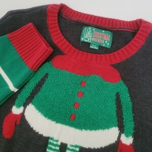 Ugly Christmas Sweater Size Large Elf Body Holiday Quirky Funny
